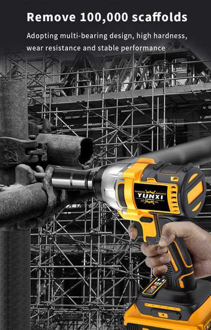 Power Tools YUNXI 21V Brushless Cordless Impact Wrench Kit with 4000mAh Battery and Configurable Accessories