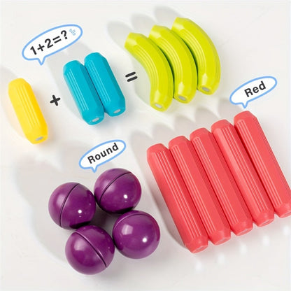 Magnetic Stick and Ball Building Set in 28-Piece or 58-Piece Multicolor Options for Pictured 3D Shapes