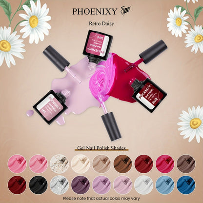36-Piece Gel Nail Polish Kit with 36W UV LED Lamp, Three Checkout Sets and Pink-to-Blue Color Range