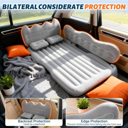 Inflatable Car Bed Plush Folding Design with Storage Bag & Tool Kit Soft Skin-Friendly Comfortable Outdoor Car Air Mattress for Camping Travel Road Trip, Multiple Colors