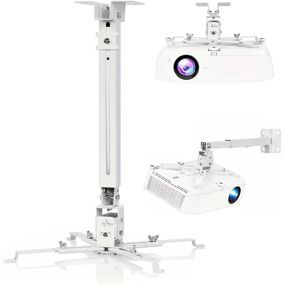 Ceiling Mounted Projector Bracket Adjustable Angle Height & Extendable Arm, Load for an Everyday Personal Care Routine