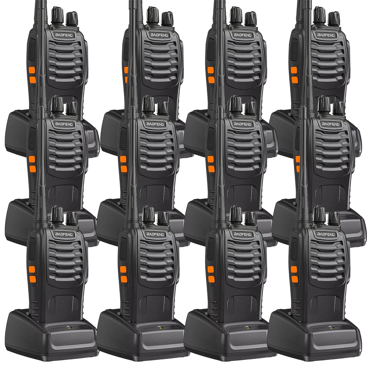 Baofeng UHF Walkie Talkies 16CH 5W – 2/4/6/8/10/12 Pack Two-Way Radios, USB Rechargeable 1500mAh Battery, LCD Display, Hi-Fi Sound, for Outdoor Sports, Hiking, Camping & Emergency Communication