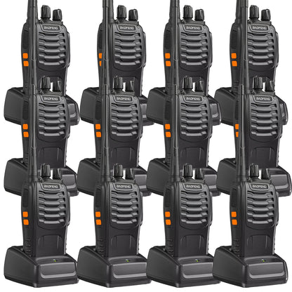 Baofeng UHF Walkie Talkies 16CH 5W – 2/4/6/8/10/12 Pack Two-Way Radios, USB Rechargeable 1500mAh Battery, LCD Display, Hi-Fi Sound, for Outdoor Sports, Hiking, Camping & Emergency Communication