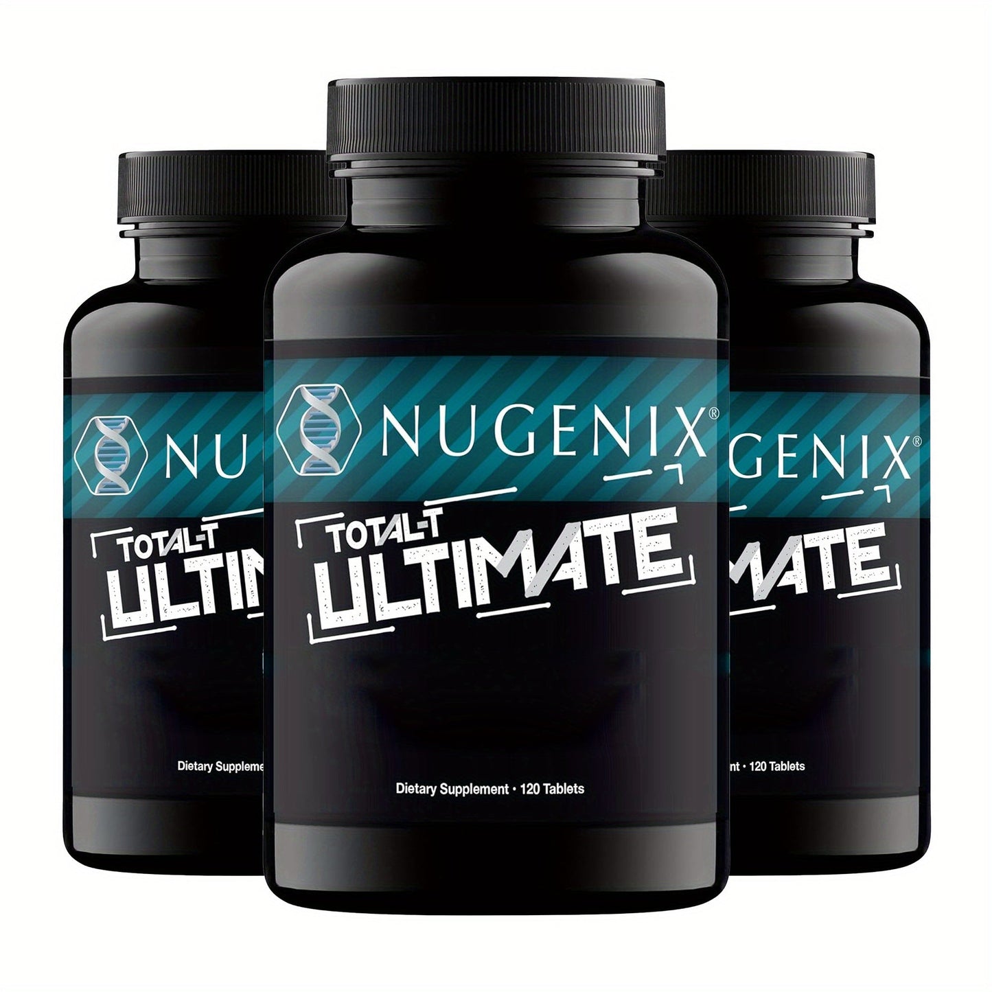 Natural Testosterone Booster for Men – Total-T Ultimate with D-Aspartic Acid, Horny Goat Weed, Tribulus, Maca & Stinging Nettle | Energy, Mood & Muscle Health Support | 1 or 3 Bottle Pack