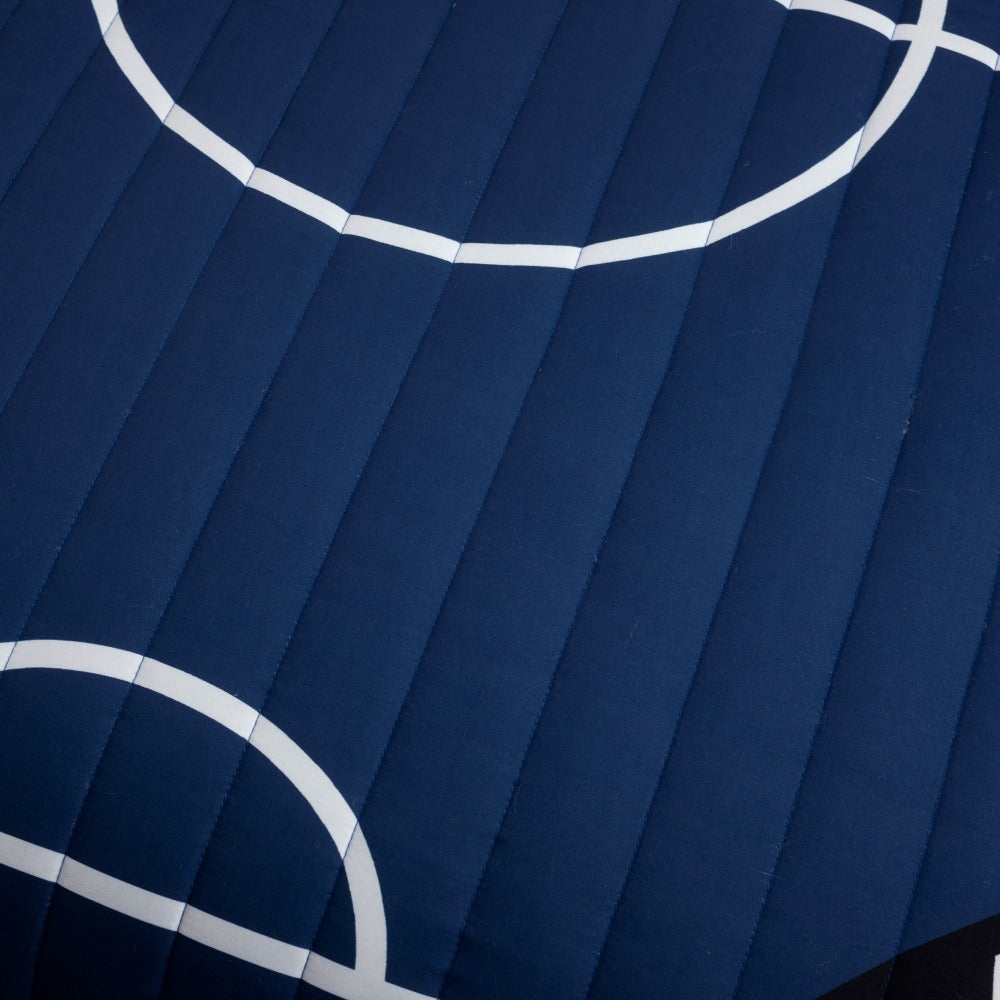 Soccer-Pattern Quilt Bedding Set in White or Navy with Twin and Full/Queen Checkout Size Options