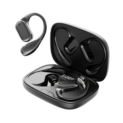 PAVUN Bluetooth 5.4 Open Ear Wireless Earbuds, ENC Noise Cancelling 9D Stereo Bass Sport Earphones, 24H Playtime Lightweight On-Ear Headphones with Mic for iOS Android Work Gym Daily Use