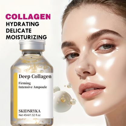 Face Serum SKINDRYKA Collagen, Hyaluronic Acid and Niacinamide in a 1.52oz Glass Dropper Bottle