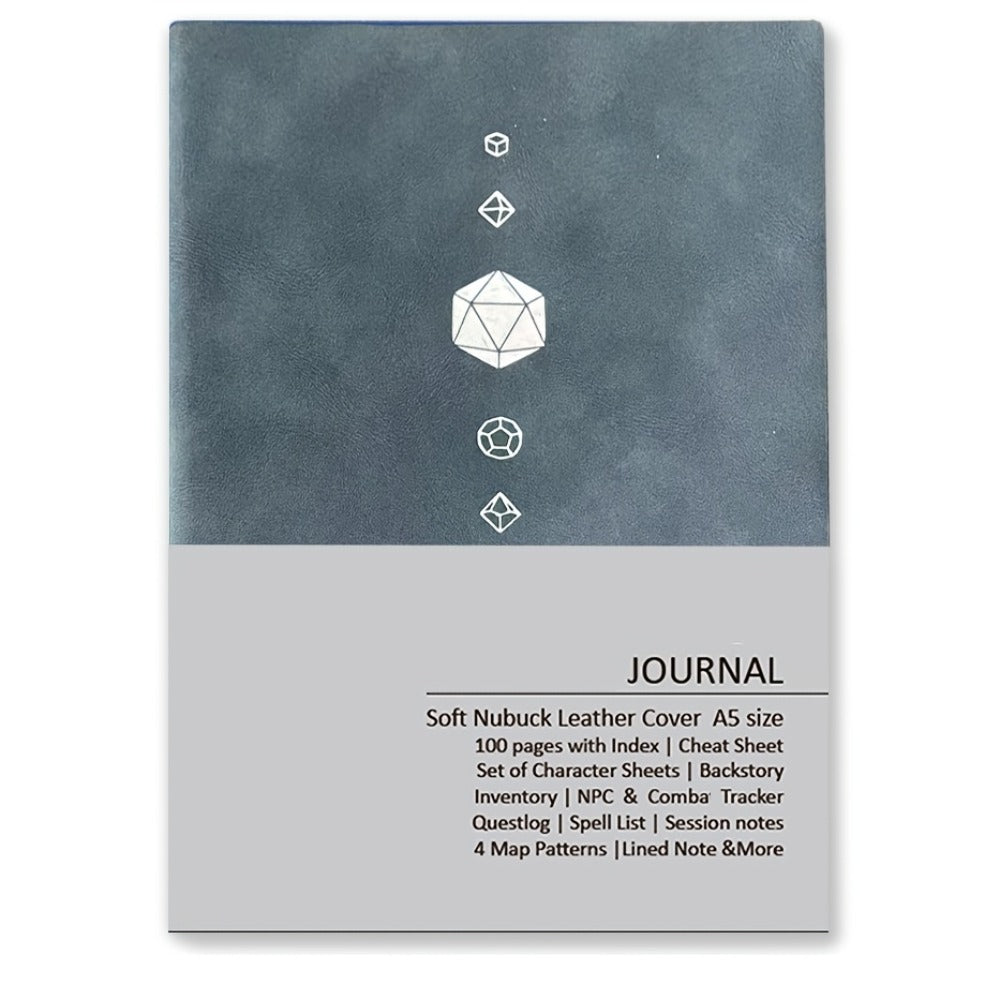 DnD Campaign Journal for D&D 5e & 5R Players — RPG Notebook with Character Sheets, Spell Tracker, Quest Log, NPC Manager & Map Pages, A5 Nubuck 100 Pages, 13 Colors, Dungeon Master Gift