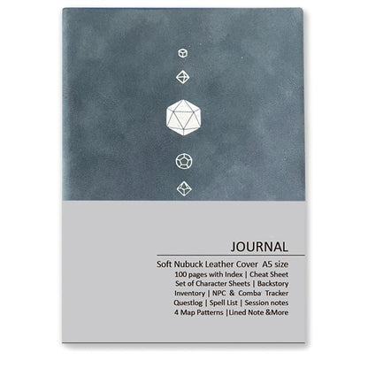 DnD Campaign Journal for D&D 5e & 5R Players — RPG Notebook with Character Sheets, Spell Tracker, Quest Log, NPC Manager & Map Pages, A5 Nubuck 100 Pages, 13 Colors, Dungeon Master Gift