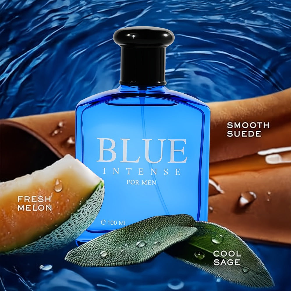 Men's Eau de Toilette Spray - Blue Woody Masculine Fragrance Long Lasting EDT Cologne for Men Daily Use Dates Parties Holiday Gift