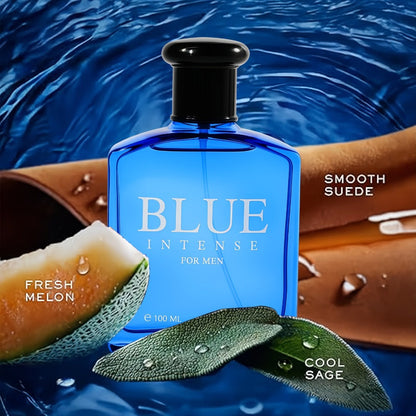 Men's Eau de Toilette Spray - Blue Woody Masculine Fragrance Long Lasting EDT Cologne for Men Daily Use Dates Parties Holiday Gift