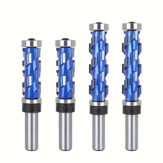 Carbide Flush Trim Router Bit 1/2" Shank - Double Bearing Design, Precision Woodworking Template Trimming Bit, CNC Router Cutter for Wood, Plywood & Laminate, 45mm & 65mm Options