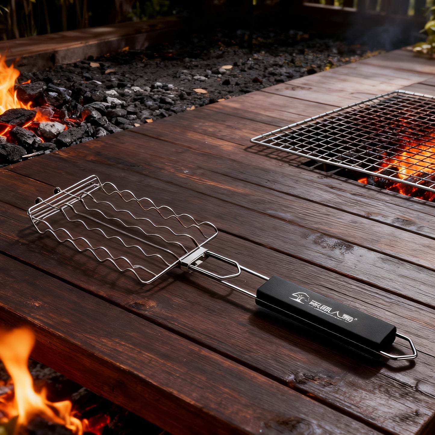 BBQ Sausage Grilling Basket – Metal Mesh Grill Basket