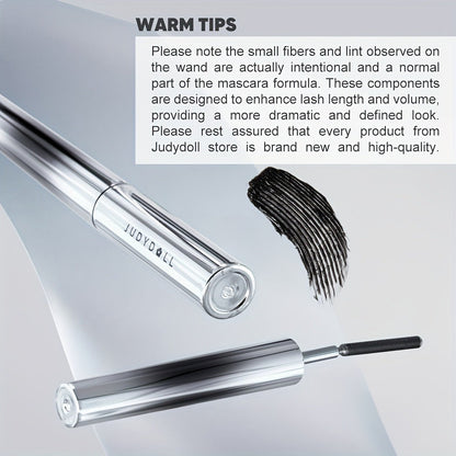 JUDYDOLL Mascara in Black or Brown with Curling or Precision Metal Applicator Designs and Slim Gray Tubes