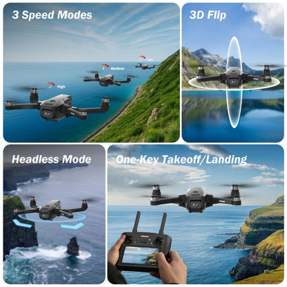 GPS Follow Me Drone Under 250g 4.5 Inch LCD Screen Camera Drone Auto Return Gesture Flight Brushless Motor Altitude Hold 3 Speed Modes 32G SD Card | Adult Beginner Drone Gift for Teens