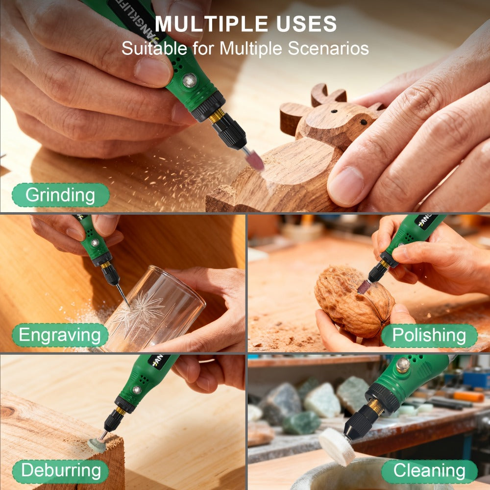 Cordless Rotary Tool Kit 102pcs, Rechargeable Engraving Pen with Adjustable Speed for Wood Carving