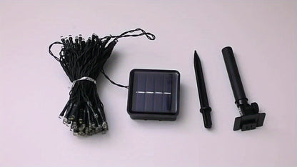 String Lights, IP65 Solar Fairy Lights with Eight Modes, 100- or 200-LED Pack Options and Seven Colors
