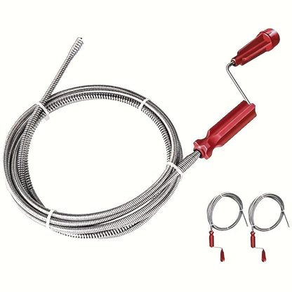 Drain Snake Pipe Cleaner – Flexible Drain Auger for Toilet, Sink, Shower & Sewer Clog Removal, Reusable Spring Wire Drain Unclogger