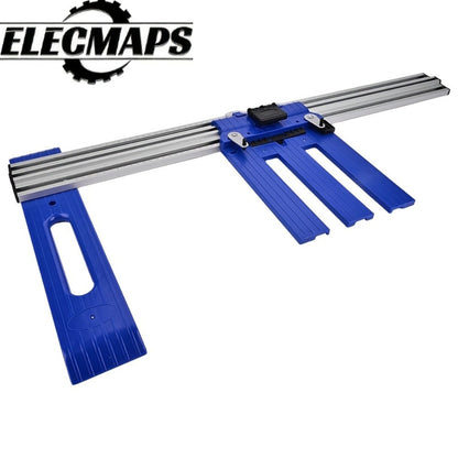 Metal Circular Saw Guide Rail for Straight Manual Cuts in Blue, Yellow, Orange or Red for Workshop Projects