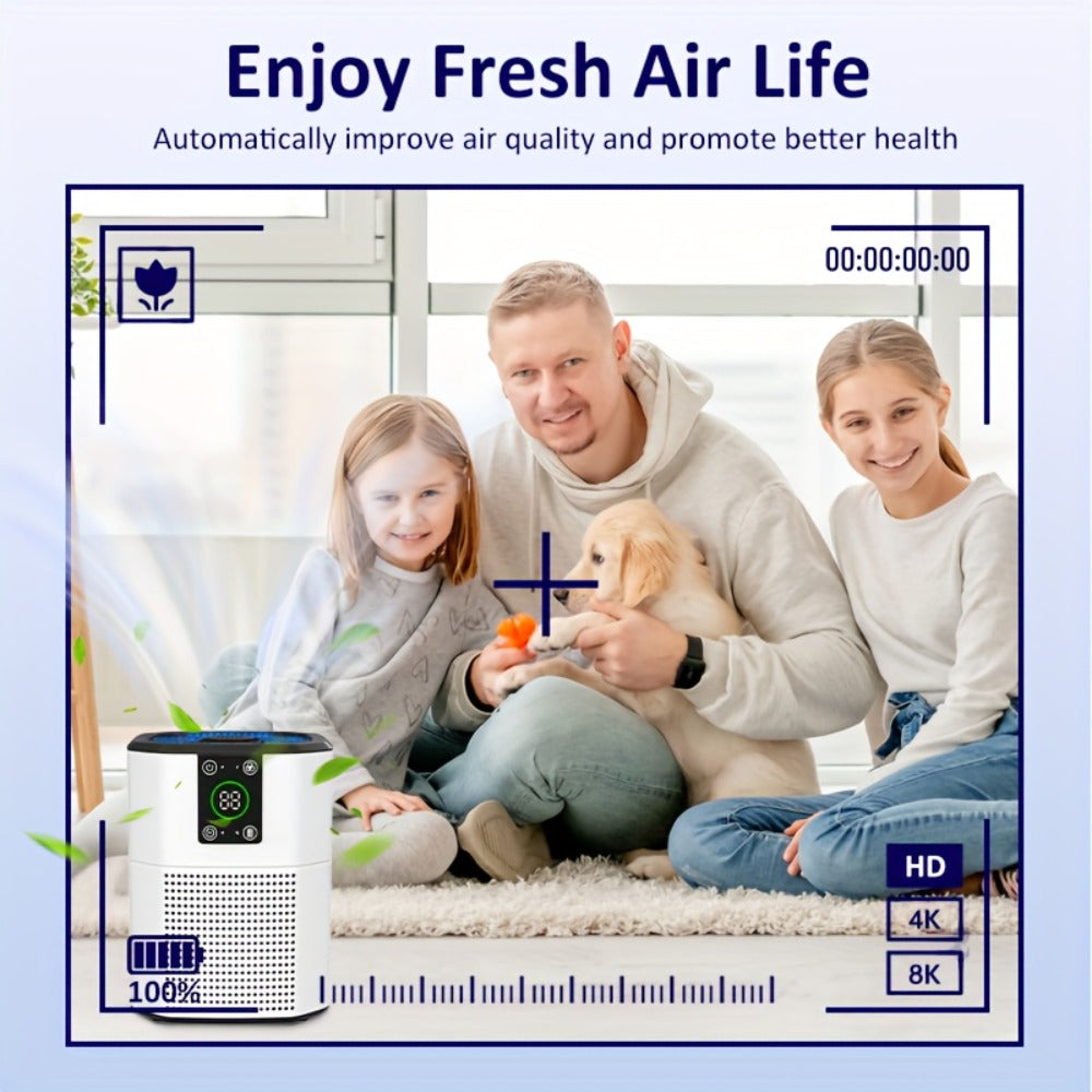 Air Purifier with ULPA Filter, Four Modes, Nine Timer Settings, Sleep Mode and Single or Two-Unit Options