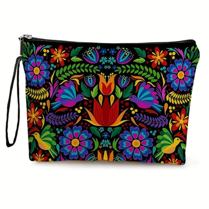 Makeup Bag – Travel Makeup Bag 4-Pack Set Large Capacity Cosmetic Organizer with Zipper Floral & Cute Animal Print Toiletry Pouch for…
