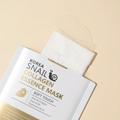 Face Mask, LAIKOU 20-Piece Snail Collagen Sheet Set with Individually Packed Facial Mask Sachets