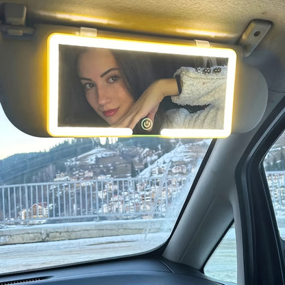 LED Car Vanity Mirror with Lights for Sun Visor, for Daily Driving, Commuting and Road Trips