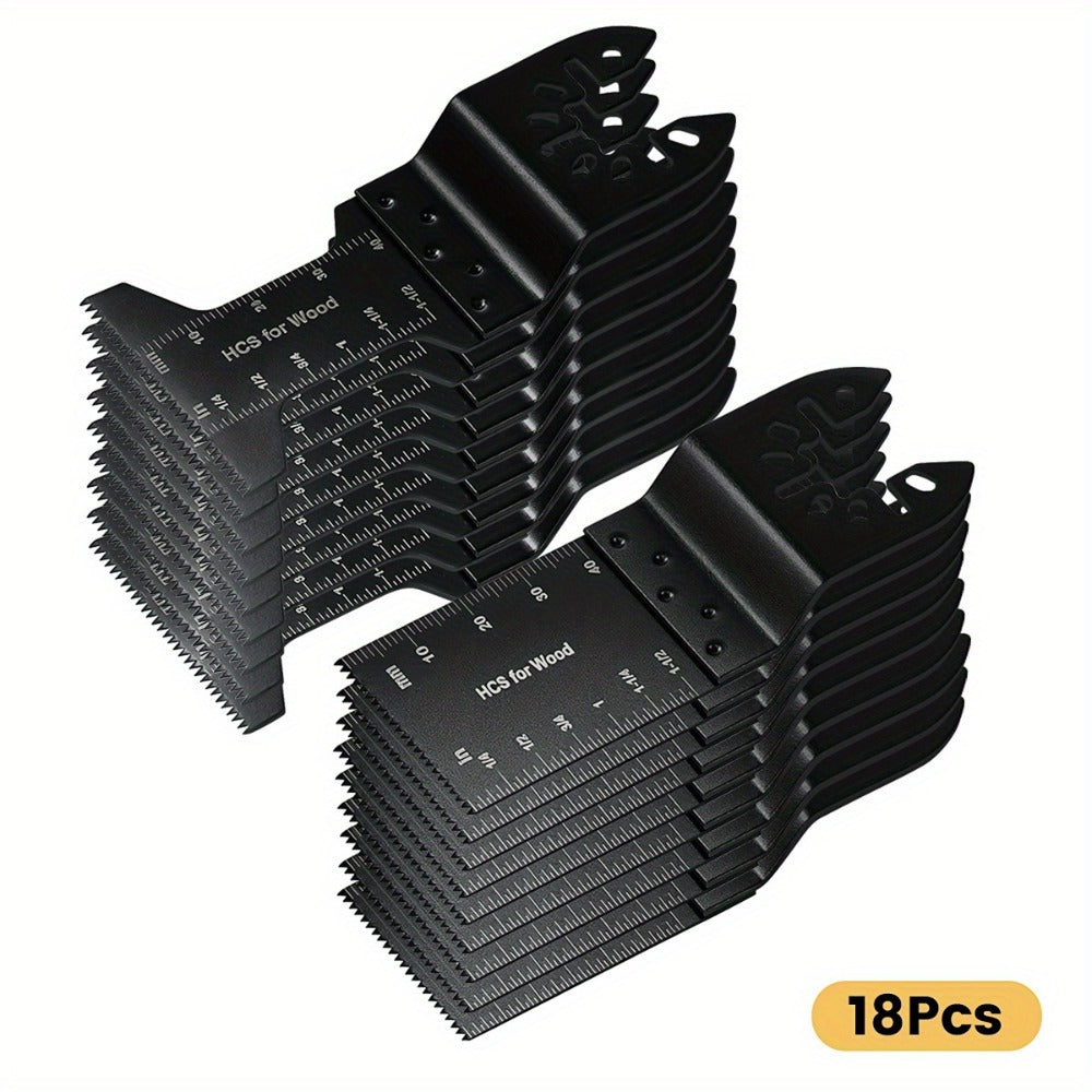 Oscillating Multi-Tool Blade Set with Titanium-Coated Quick-Release Blades in 18, 28 or 50-Piece Options