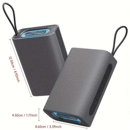 Portable Bluetooth Speaker Stereo Surround Sound USB-C Rechargeable Compact Wireless Speaker for PC Smartphone Tablet Outdoor Gym Travel Button Controls