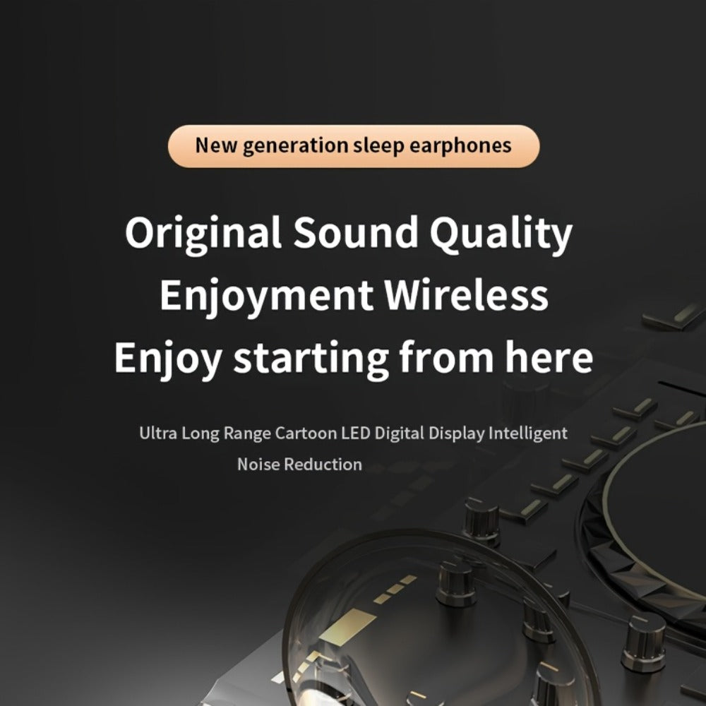 Invisible Sleep Earbuds TWS Hi-Fi Stereo Wireless Bluetooth Digital Screen Ultra-Long Battery 3 Colors for Android Apple Samsung All Smartphones Cycling Running Sports