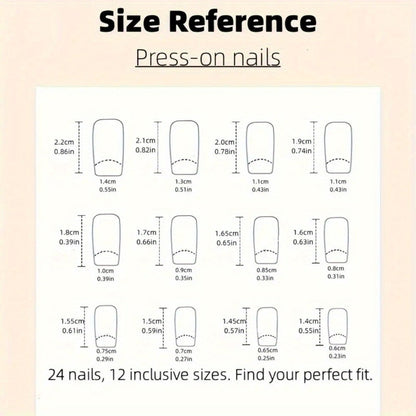 Press On Nails 96-Piece Short Square Set with Pink Chrome Mirror Metallic Full-Cover Finish