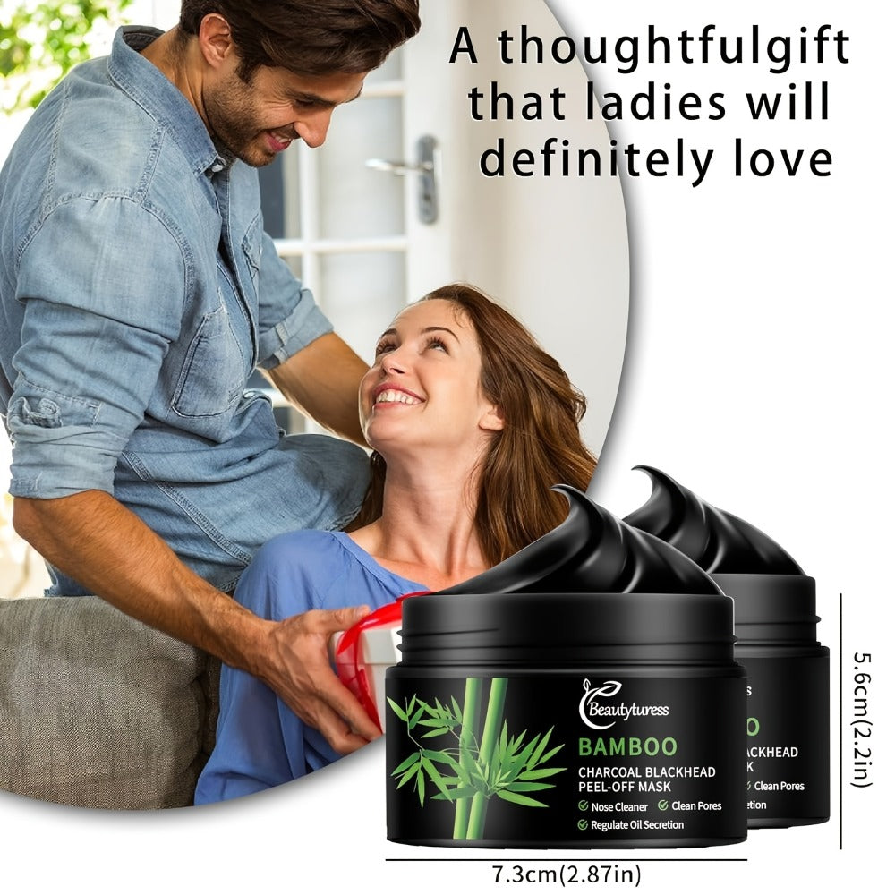 Bamboo Charcoal Clay Face Mask Deep Cleansing Pore Minimizing Oil Control Blackhead Remover Hypoallergenic Detox Mask for Men Women Oily Acne Congested All Skin Types