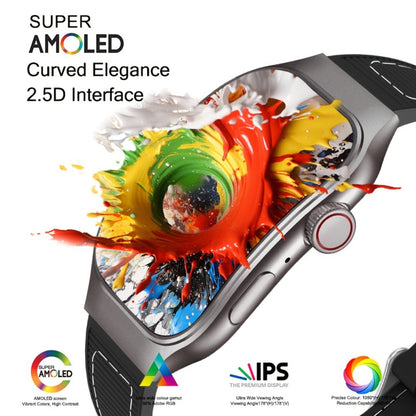 2.01 Inch Curved Screen Smartwatch Bluetooth 5.3 HD Calling Built-In Games Voice Assistant 100 Sport Modes Magnetic Charging Heart Rate Blood Oxygen Sleep Tracker Full Touch Classic Design Black Blue Silver