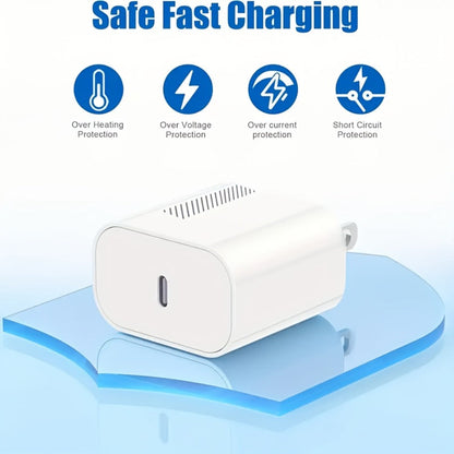 Apple Watch Charger Set 3-in-1 Magnetic Cable 6.6ft with 20W USB-C Wall Charger for an Everyday Personal Care Routine