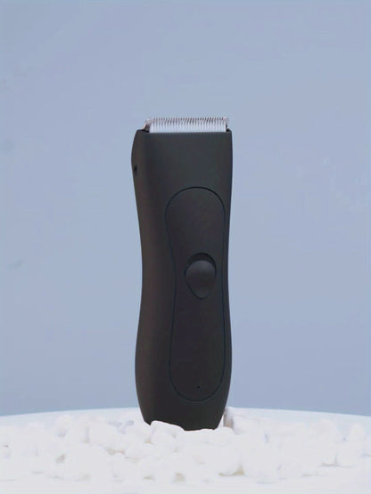 Ceramic-Blade Body Hair Trimmer with IPX6 Rating, Two Guide Combs and Black or Purple Options