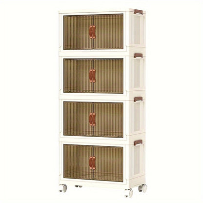 Lidded Rolling Storage Bin System in Seven Two-, Three-, Four- or Five-Tier Configurations