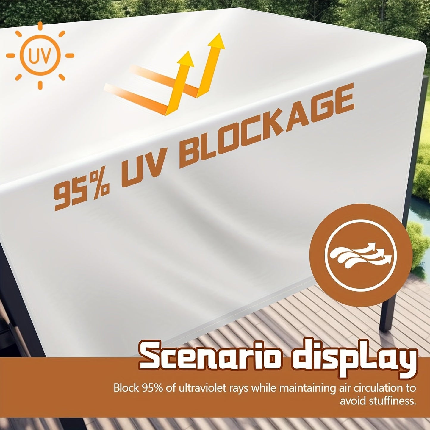Pergola Canopy UV Resistant | Outdoor Patio Shade Waterproof Replacement