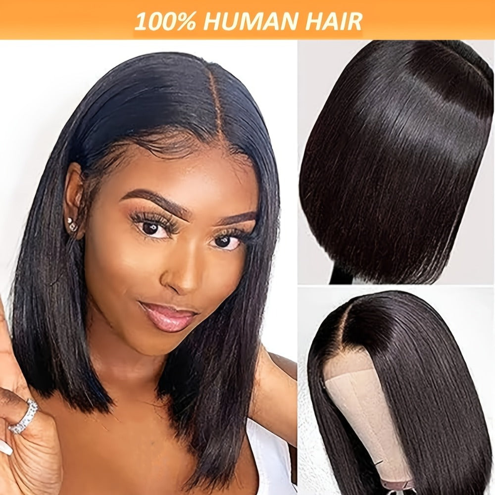 6x4.5 HD Lace Straight Human Hair Wig in Natural Black with Seven Lengths from 22 to 36 Inches