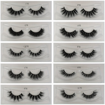 DD Curl False Eyelashes Multipack with 20 Pairs across Five Mixed Styles in Glitter-Top Round Cases