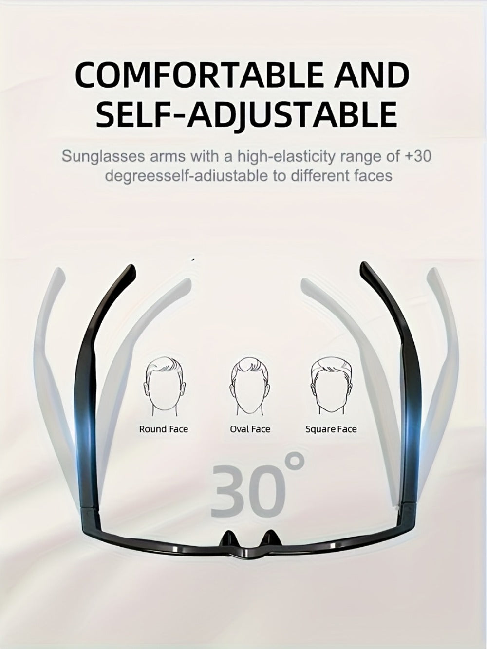 Open-Ear Audio Glasses with Bluetooth Built-In Speaker & Mic – Hands-Free Calls & Music | Lightweight Smart Eyewear for Cycling Driving Fishing Hiking Travel Office | Black & White | Wearable Tech Gift