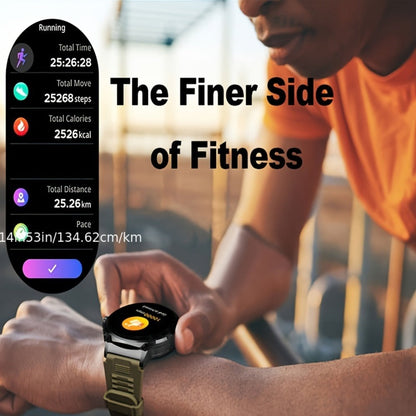 Smart Watch 1.85-Inch Round Display with 710mAh Battery, Wireless Calling and Silver or Black Band