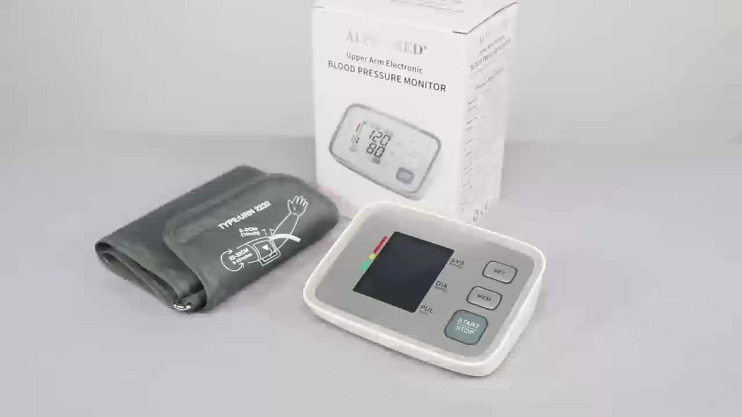 Blood Pressure Monitor by ALPHAMED U80E, Upper-Arm Digital Device with Large Display and 2 x 90 Memory