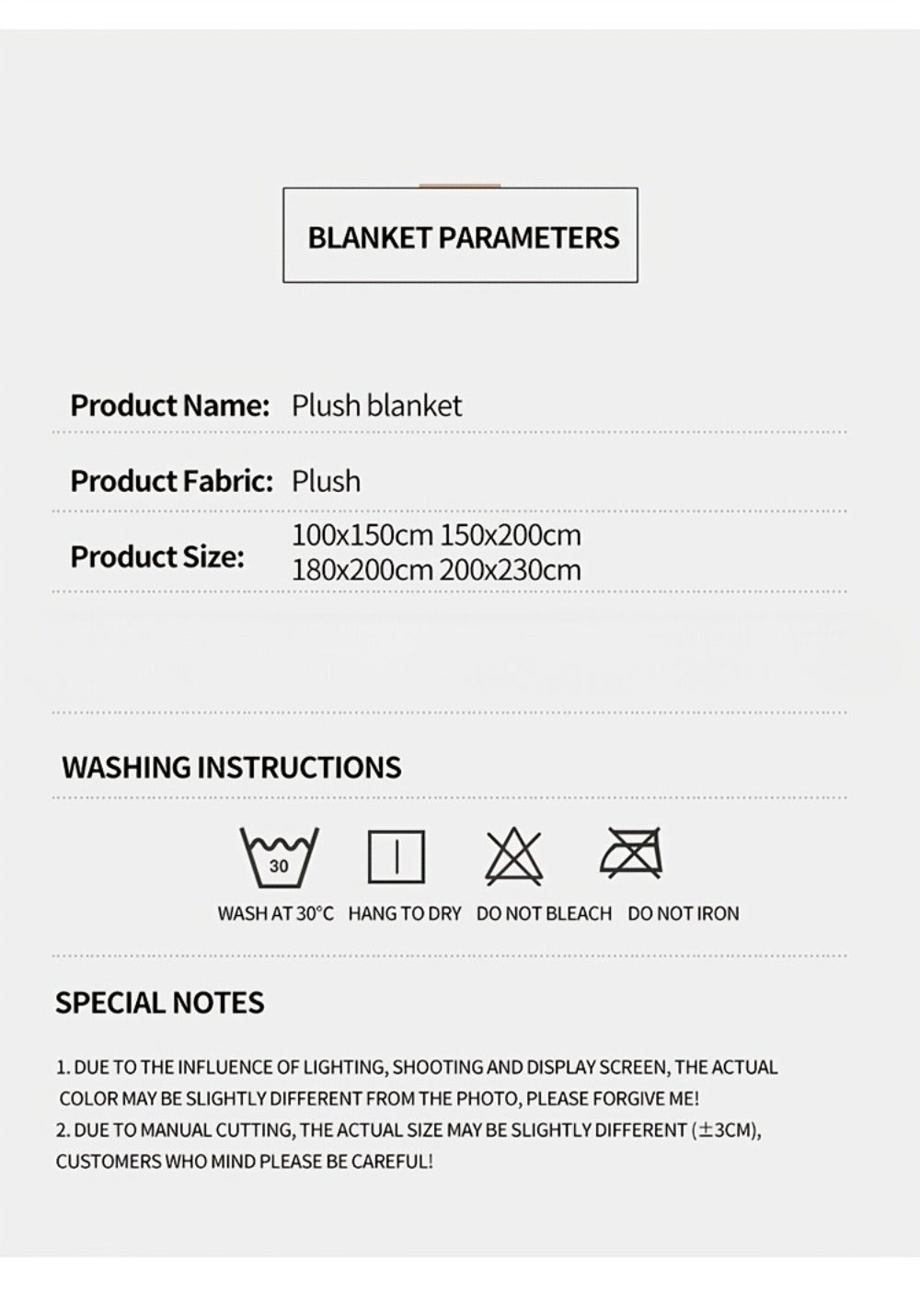 500gsm Heavy Plush Blanket – Ultra Thick Soft Warm Fluffy Blanket for Bed, Sofa & Travel, Baby to Double Size, 5 Colors