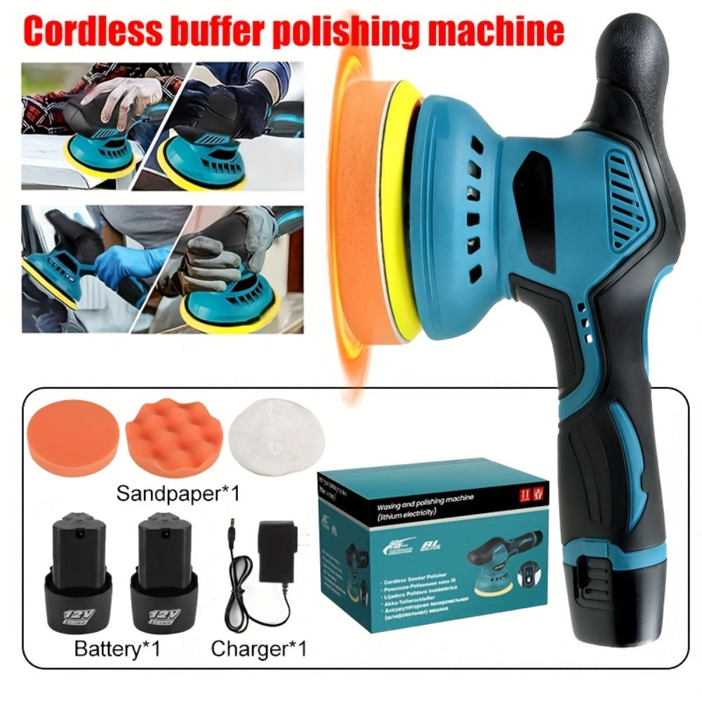 Cordless Car Polisher Buffer Machine – 8-Speed 5000 RPM Orbital Polishing Machine with 6" Pad, Rechargeable Battery & Charger for Car Detailing & Scratch Removal