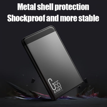 Slim 500GB Portable Hard Drive with USB 3.0 Connection, EAGET G55 Metal-Shell Label and 2.5-Inch Format