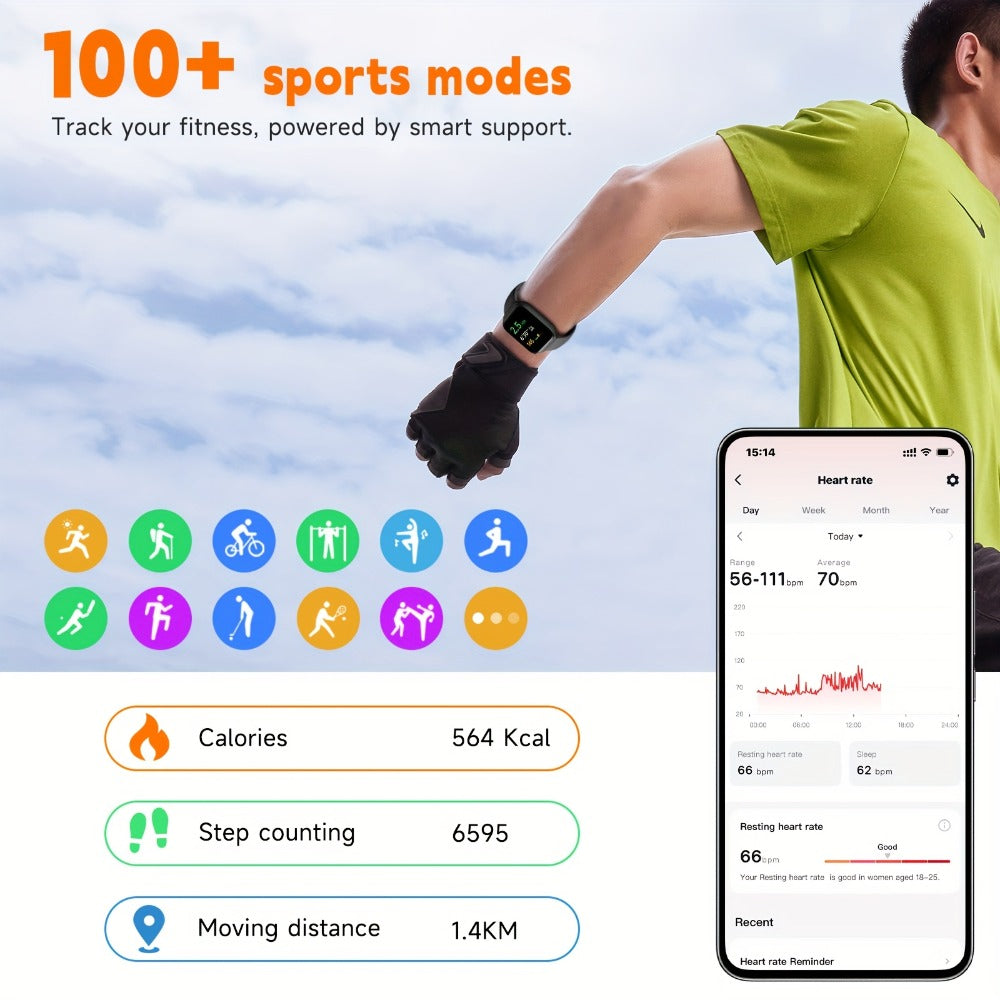 Smartwatch – with Alexa Built-in FAWEIO 1.95" Large Display, Wireless Calling, 100+ Sport Modes, Pedometer Heart Rate Sleep Blood…