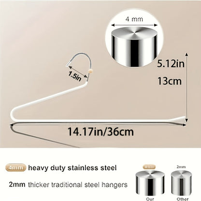 Open-Leg Pants Hangers in Black or White with 10-, 20-, 30- or 50-Piece Checkout Packs for Closets
