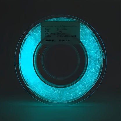 3D Printer Filament Glow PLA 1.75mm 200g Spool in Luminous Green or Blue for Light-Reactive Color Effects