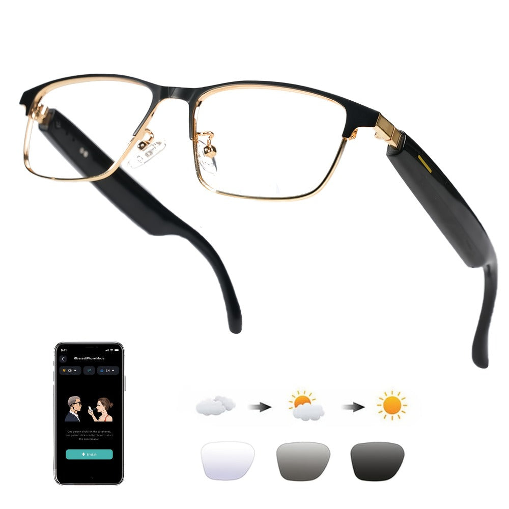 Smart Glasses 160-Language Translation Eyewear with Bluetooth 5.3 Open-Ear Audio and 18 Frame Options