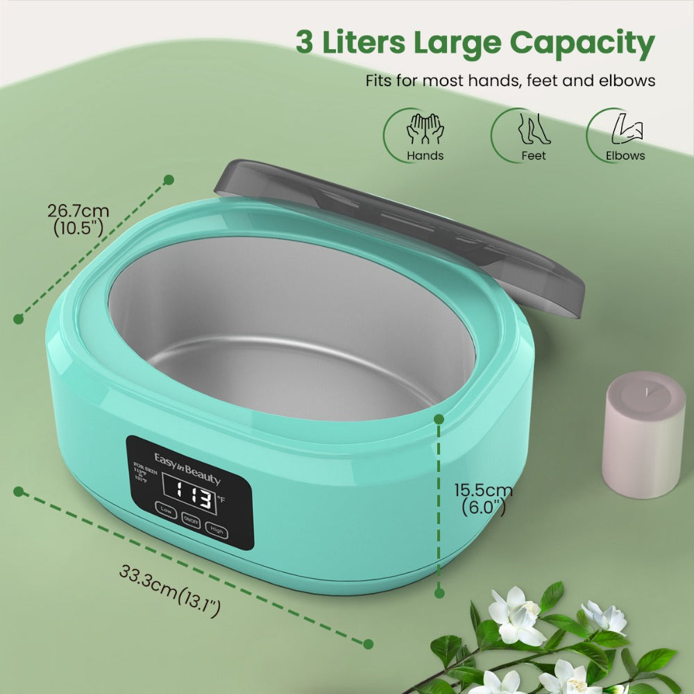 Paraffin Wax Warmer Kit 3000ml Touchscreen for Hands & Feet – Includes 6 Packs Refill Wax, Hot Wax Spa Bath for Arthritis Pain Relief & Deep Skin Moisturizing, Home Salon Use Purple Pink White Green Black
